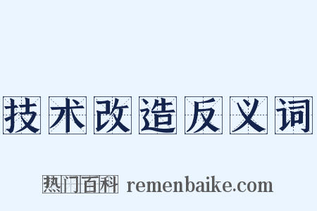 技术改造反义词是什么意思的图片